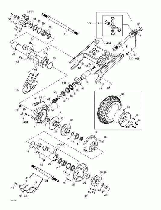 BRP  Quest, 2002 - Drive System, Rear
