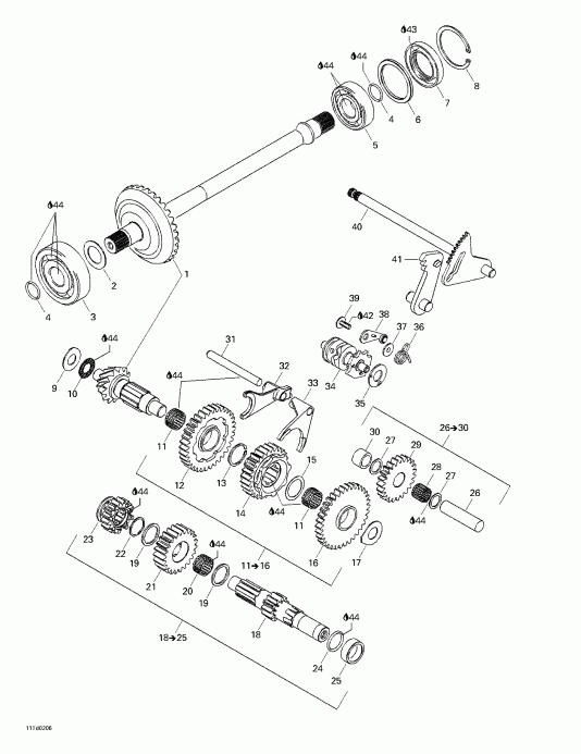 ���������� Bombardier Quest, Green/vert, 2002 - Gear Shift