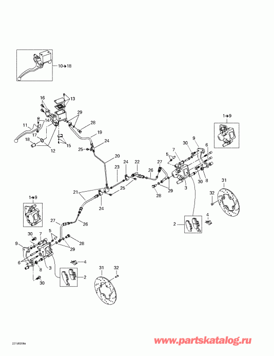  BRP Quest, Green/vert, 2002 - Hydraulic Front Brake