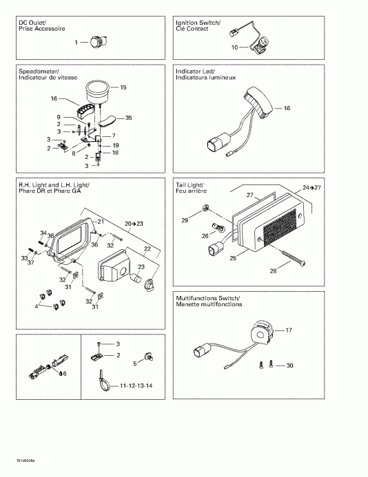ATV BRP Quest, Green/vert, 2002  - Electrical Accessories