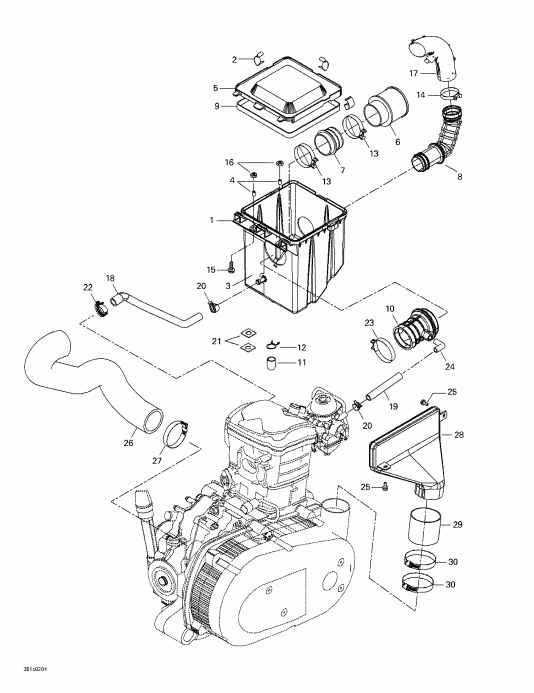 Quest XT, 2002  - Air Intake System