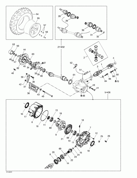 ����������  ����������� Quest XT, 2002 - Drive System, Front