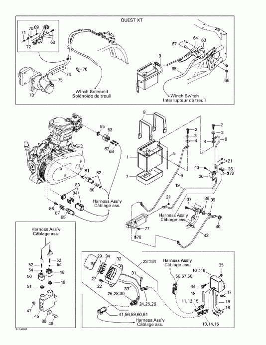 Bombardier Quest XT, 2002 - Battery And Electrical Accessories