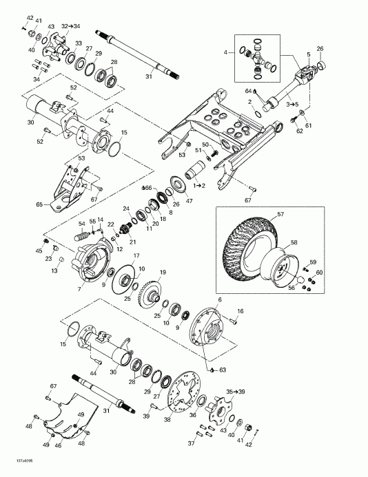  Traxter Autoshift, 2002 - Drive System, Rear