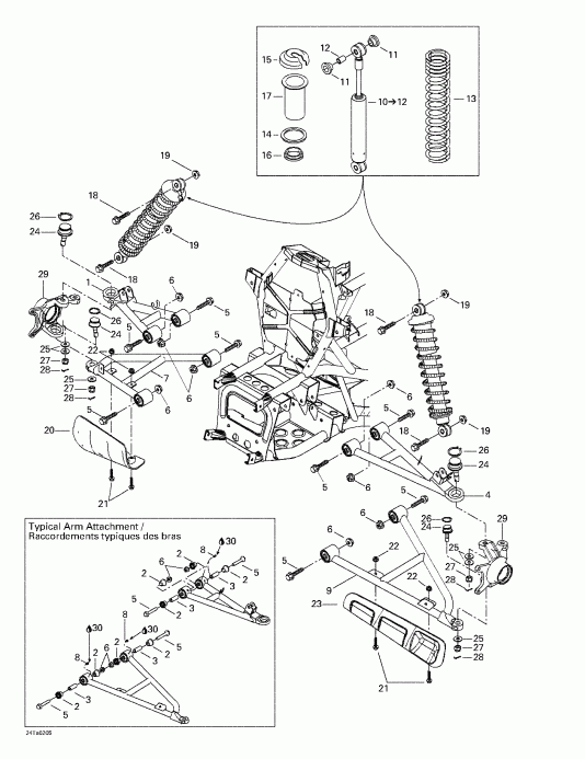 ���������� Bombardier Traxter Autoshift, 2002 - Front Suspension