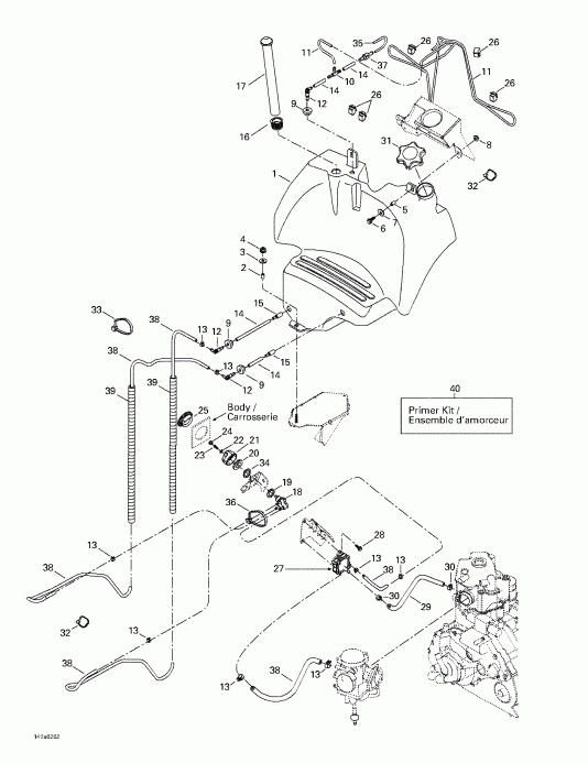  BRP Traxter XL, 7458, 2002  - Fuel Tank