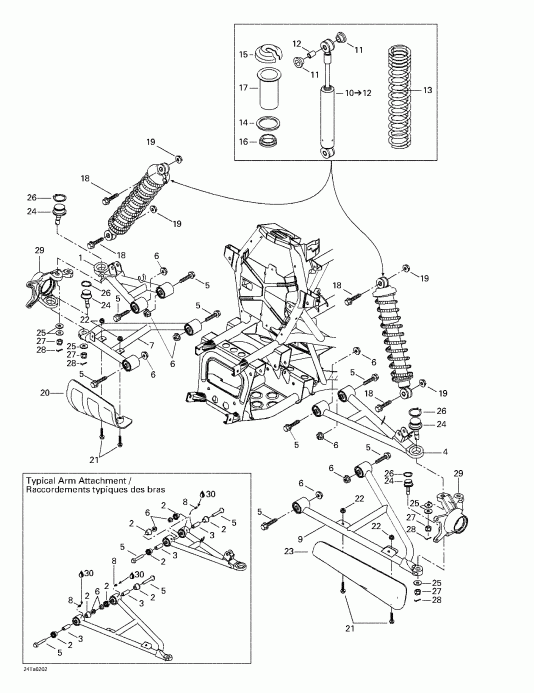 ������������ BRP Traxter XL, 7458, 2002 - Front Suspension
