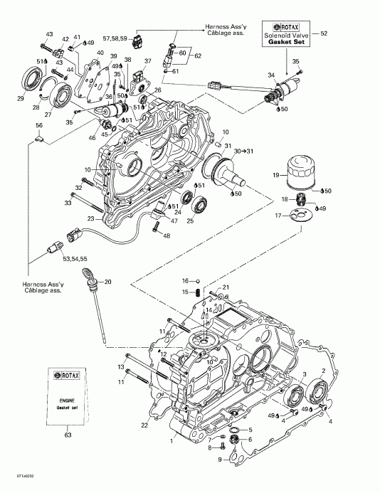  BRP Traxter XL, 7477, 2002 - Clutch Housing And Cover