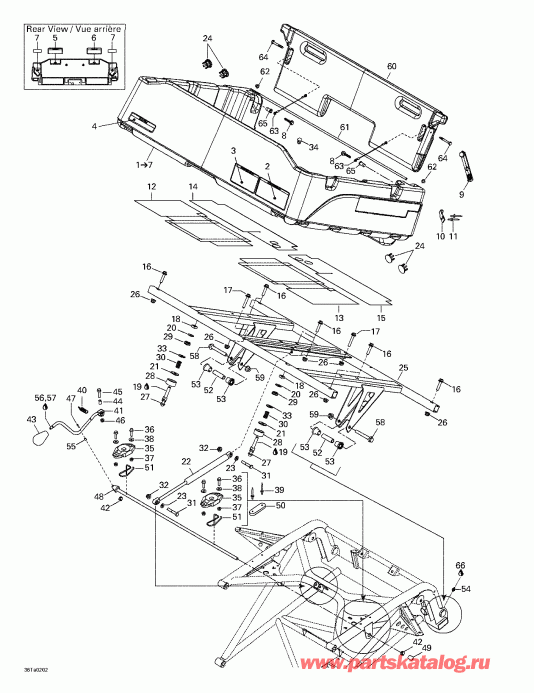 ATV  Traxter XL, 7477, 2002 ������ - Rear Cargo Box