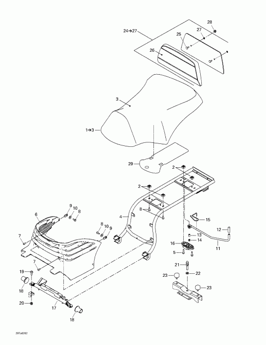 ���������� BRP Traxter XL, 7477, 2002 ������ - Seat