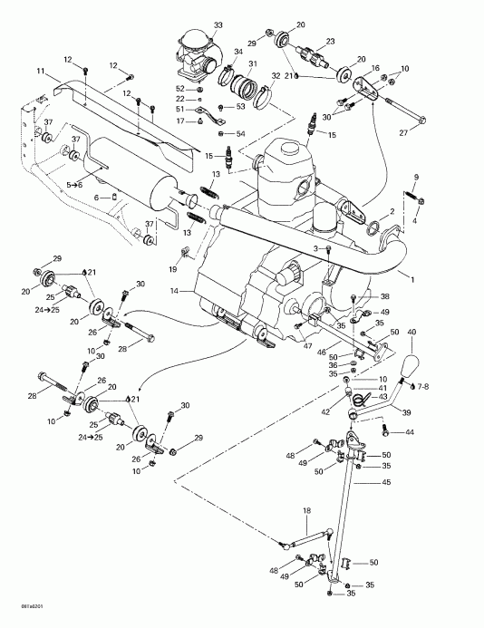 ATV Bombardier ������ Traxter XT, 2002 - Exhaust System