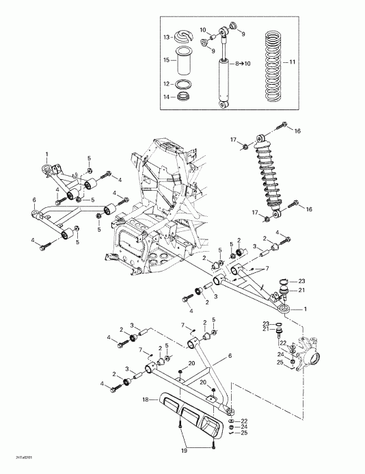  Bombardier  Traxter XT, 2002 - Front Suspension