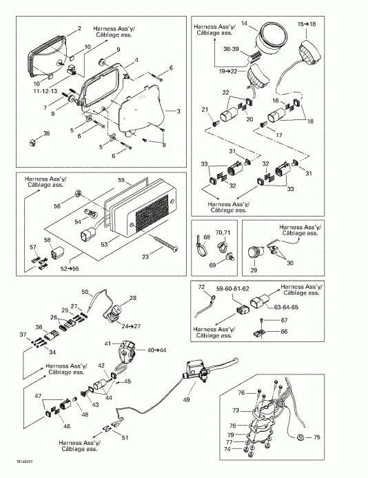 Traxter XT, 2002  - Main Harness And Electrical Accessories