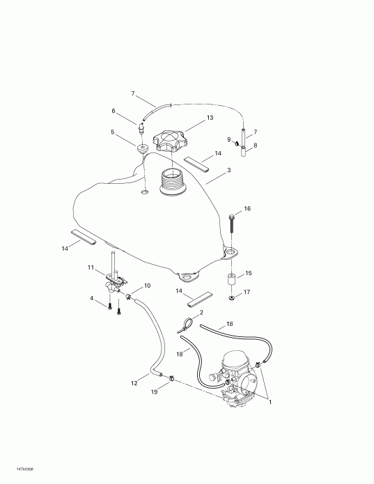  BRP DS 650, 2003  - Fuel System