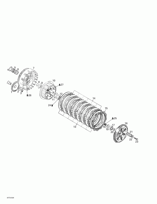  BRP  DS 650, 2003 - Clutch