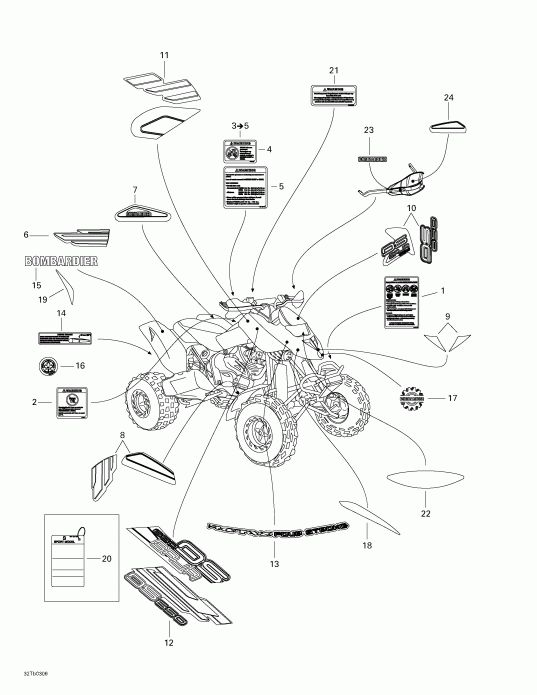 ������������ BRP ������ DS 650, 2003 - Decals