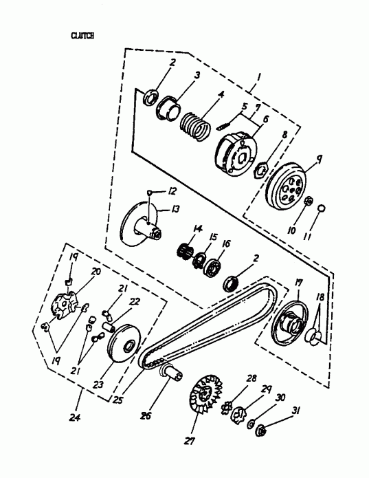 Mini DS 50 2-strokes, 2003 - Clutch 166a-10