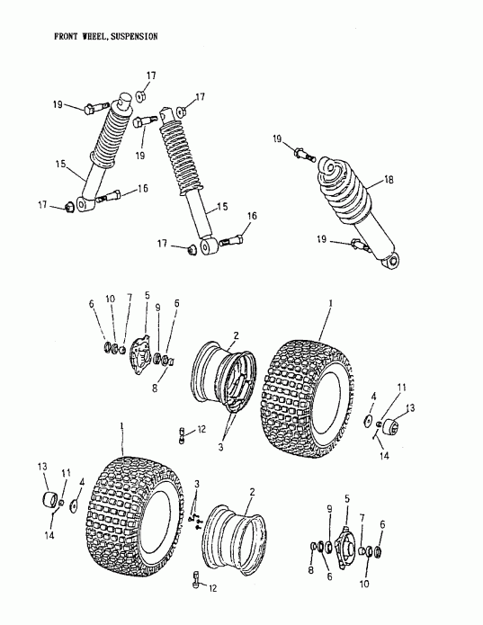  Bombardier  Mini DS 90 4-strokes, 2003 - Front Wheel, Suspension 172a-20