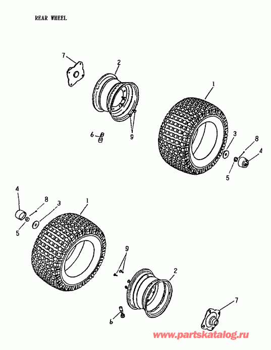 ATV BRP ������ Mini DS 90 4-strokes, 2003 - Rear Wheel 172a-21