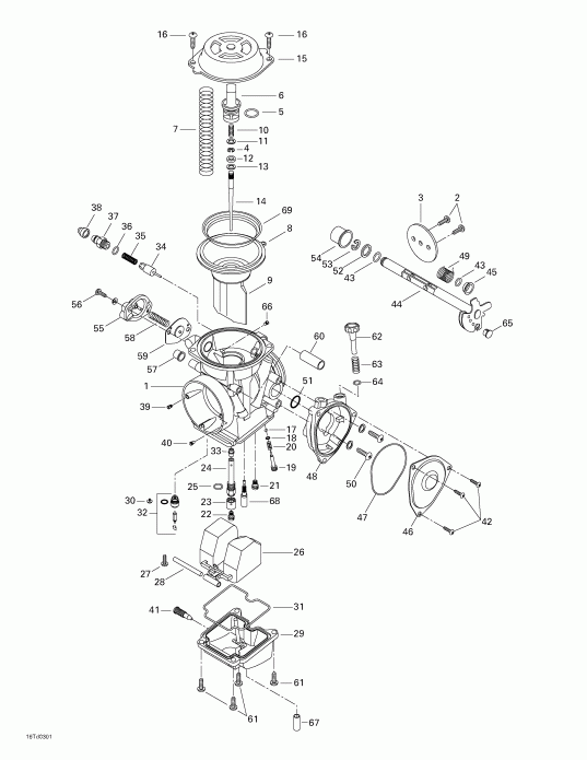 BRP ����������� Quest 500, 2003 - Carburetor