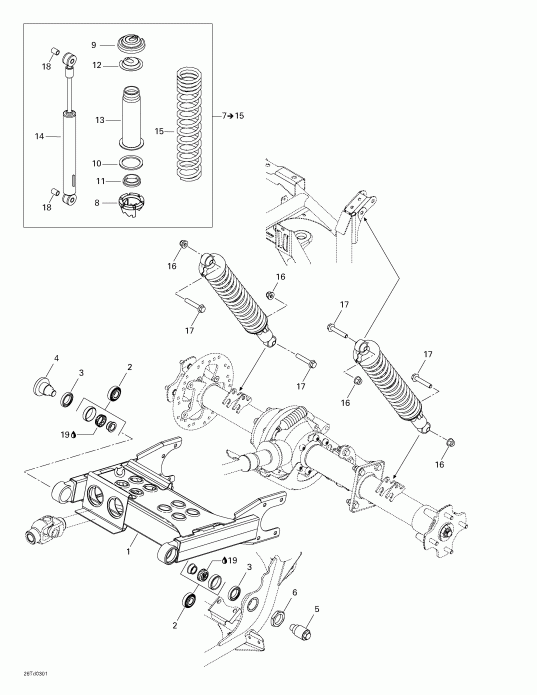  Bombardier Quest 500, 2003 - Rear Suspension
