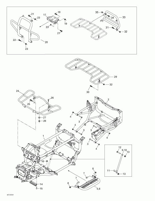 Bombardier  Quest 500, 2003 -   Luggage Racks