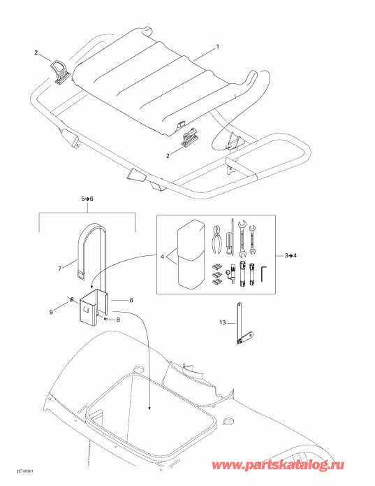 BRP Quest 500, 2003  - Front Tray