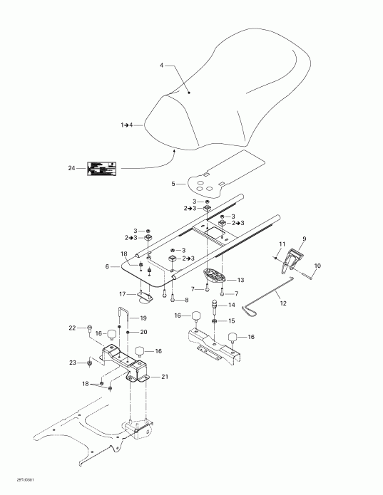  BRP  Quest 500, 2003 - Seat