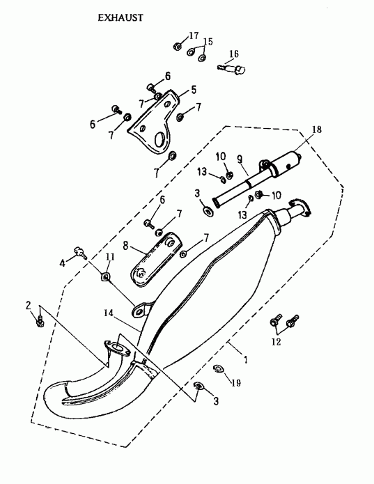   Quest 50 2-strokes, 2003  - Exhaust 166a-07