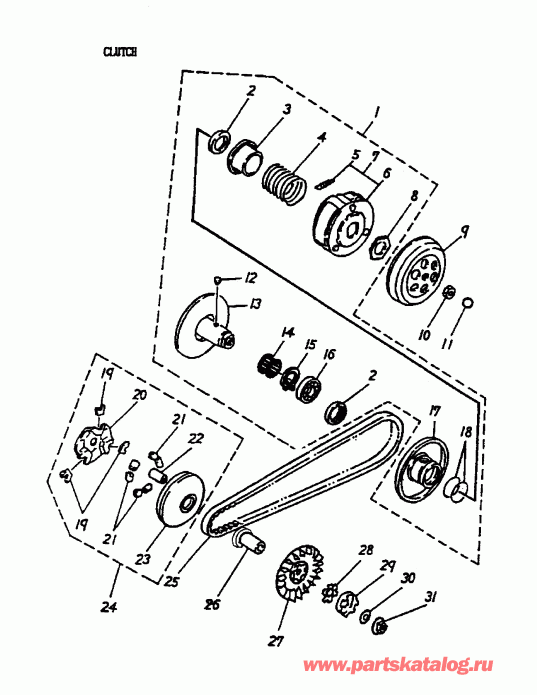  BRP Quest 50 2-strokes, 2003 - Clutch 166a-10