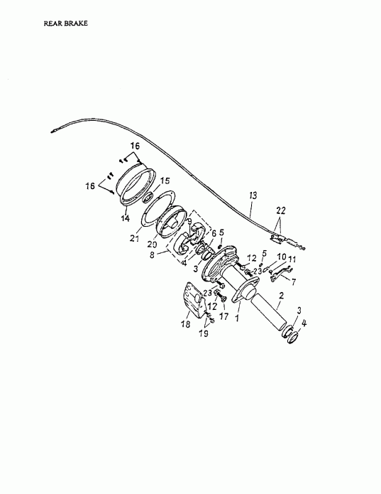 ����������  Quest 50 2-strokes, 2003 - Rear Brake 166a-20