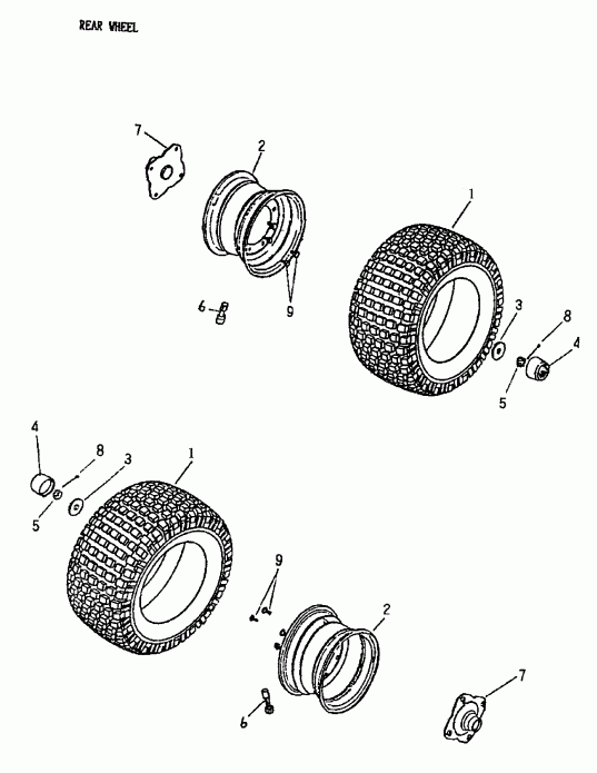 ������������  ����������� Quest 50 2-strokes, 2003 - Rear Wheel 166a-18