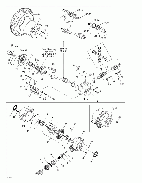 Quest 650, 2003 - Drive System, Front