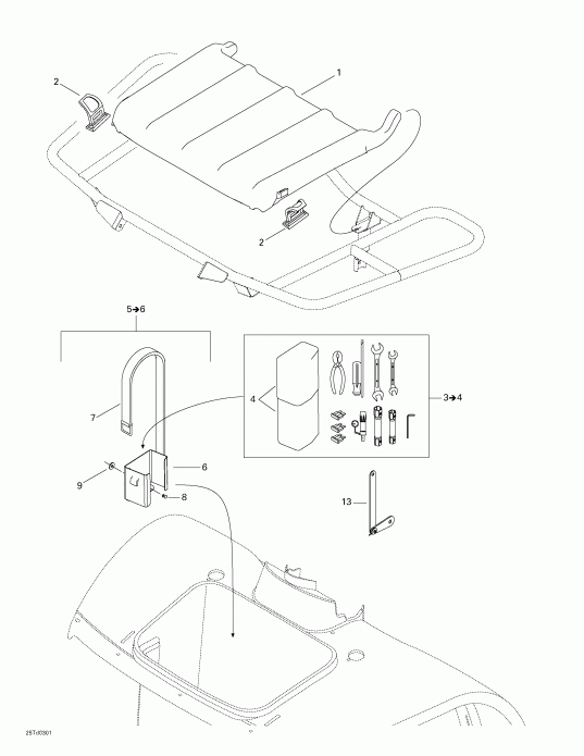  BRP Quest 650, 2003  - Front Tray