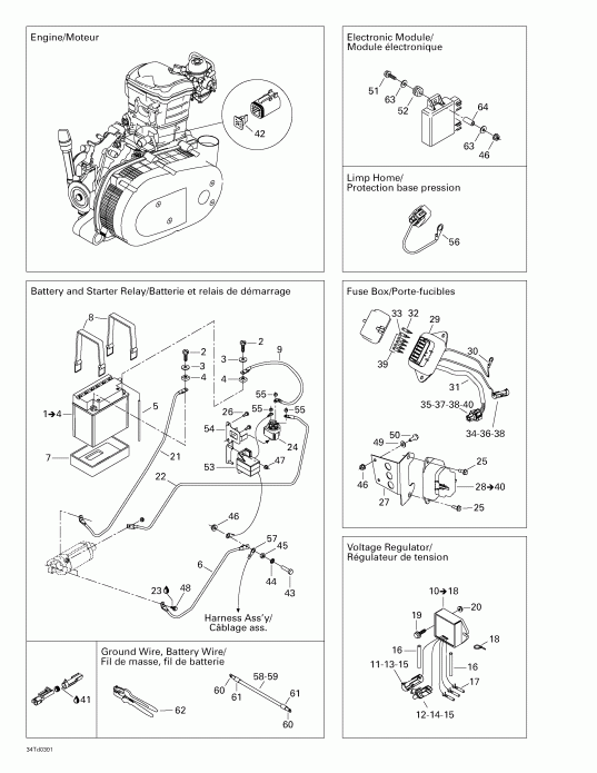  Bombardier Quest 650, 2003  - Battery   