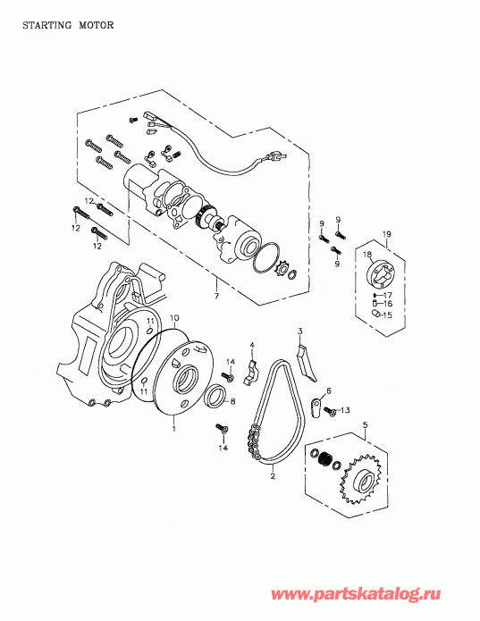 BRP  Quest 90 4-strokes, 2003 - Starting Motor 172-08