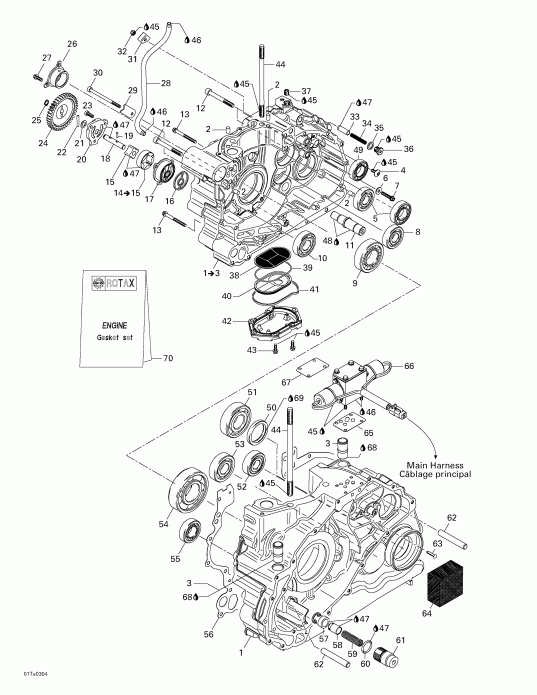  BRP Traxter Autoshift Std, 2003 - Crankcase