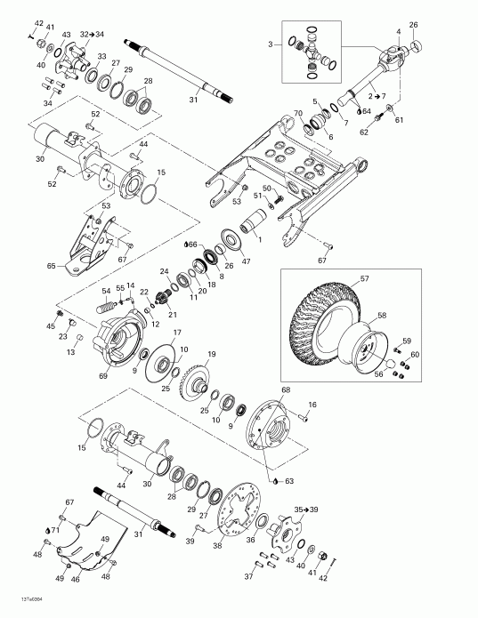 BRP  Traxter Autoshift Std, 2003 - Drive System, Rear