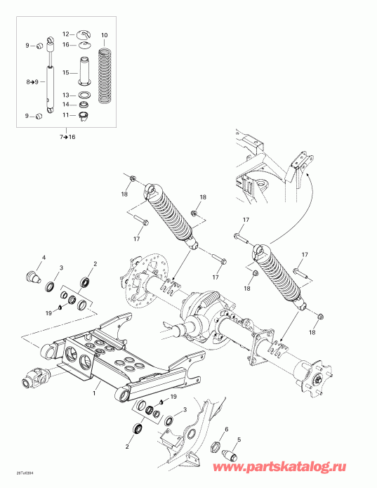  Traxter Autoshift Std, 2003 - Rear Suspension