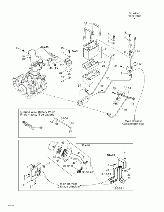  BRP Traxter Autoshift Std, 2003 - Battery   
