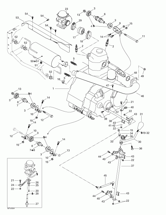  Bombardier  Traxter Autoshift XT, 2003 - Exhaust System