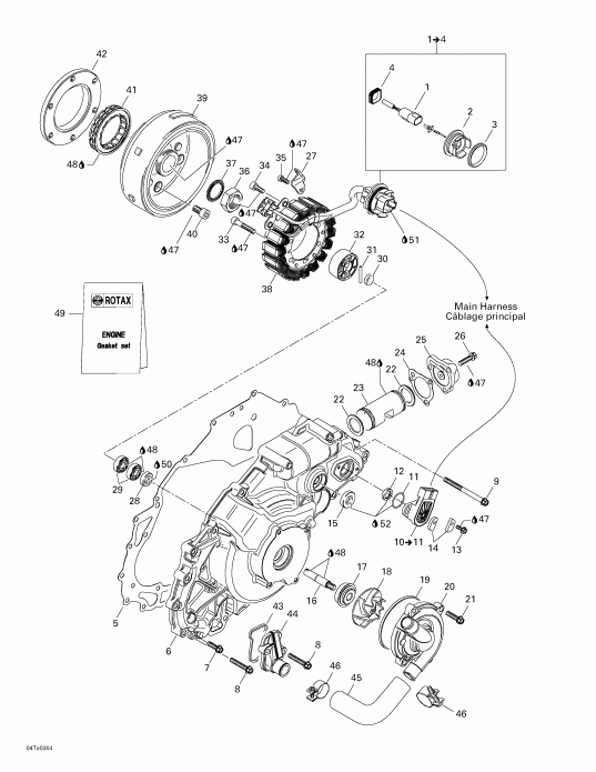  BRP Traxter Autoshift XT, 2003  - Ignition And Water Pump