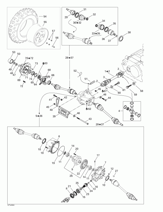   Traxter Autoshift XT, 2003  - Drive System, Front