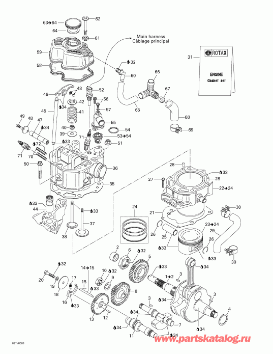 ������������  Traxter Max, 2003 ������ - Crankshaft, Pistons And Cylinder