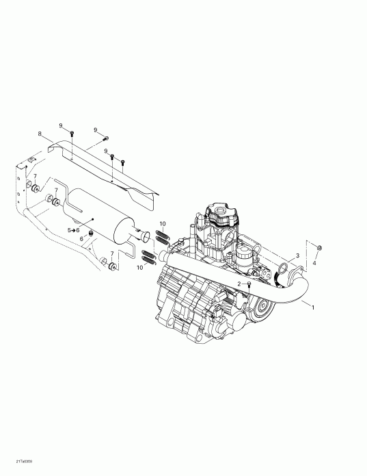 ATV  Traxter Max, 2003 - Exhaust System