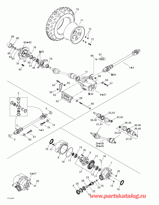 ���������� BRP Traxter Max, 2003 ������ - Drive System, Front