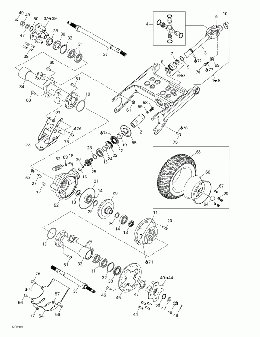 ATV BRP  Traxter Max, 2003 - Drive System, Rear
