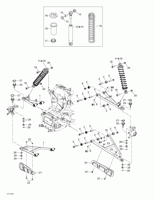 ATV BRP Traxter Max, 2003 - Front Suspension