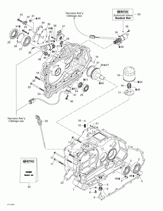  BRP  Traxter XL, 7571, 2003 - Clutch Housing And Cover