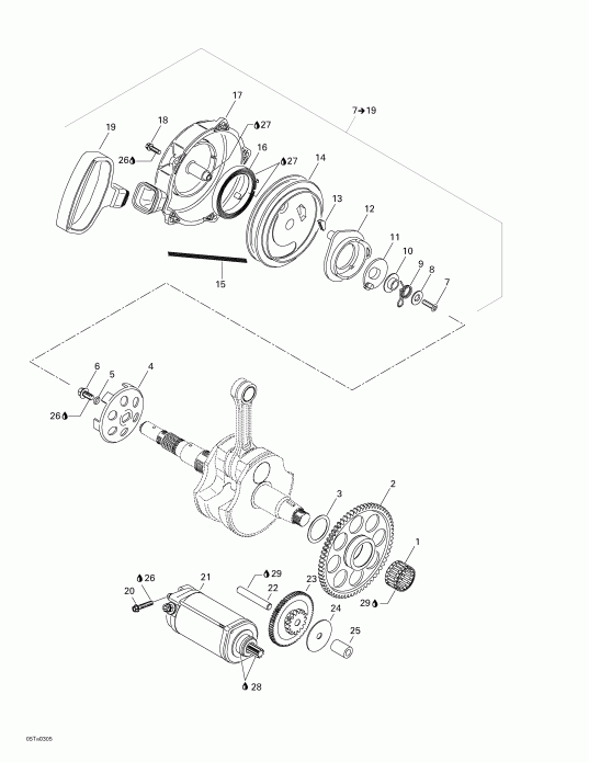  BRP - Rewind Starter, Electric Starter